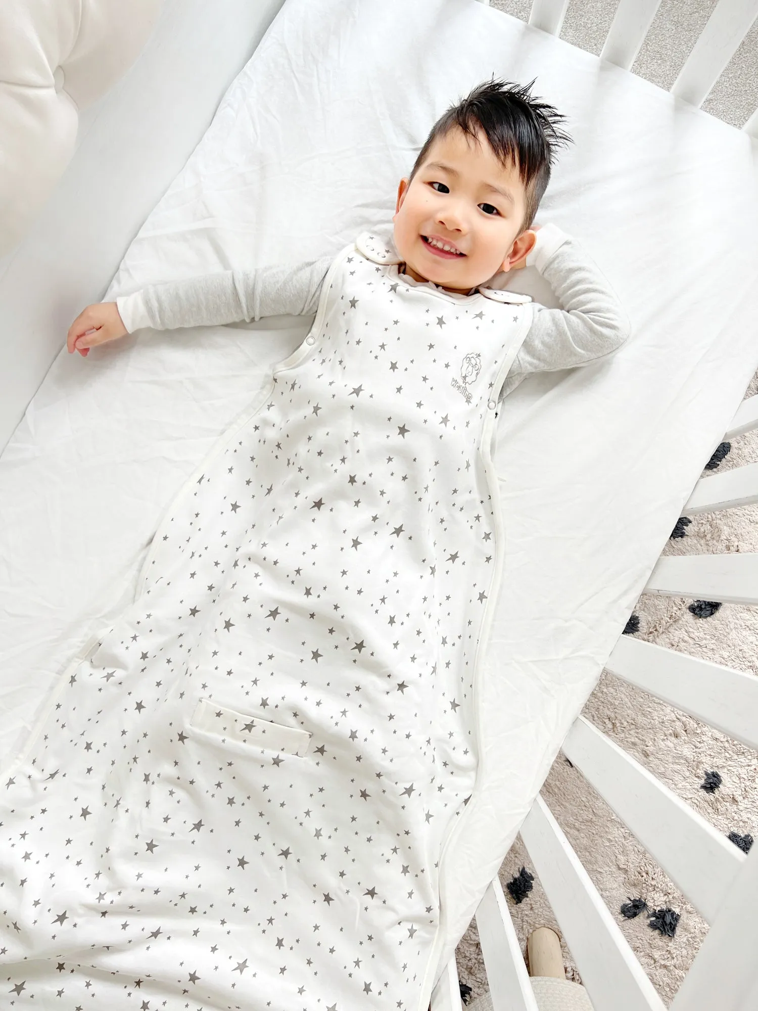 4 Season® Ultimate Toddler Sleep Bag, Merino Wool & Organic Cotton, 2 - 4 Years, Star White