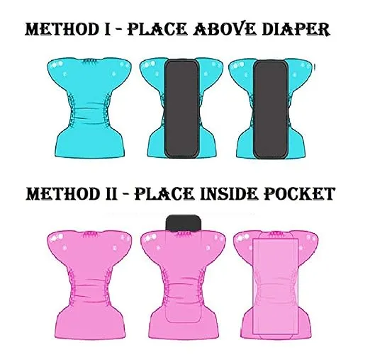 Babymoon 1 Cloth Diaper with 2 5Layers Grey Insert Premium Adjustable Reusable Cloth Diaper (Black Red Circular)