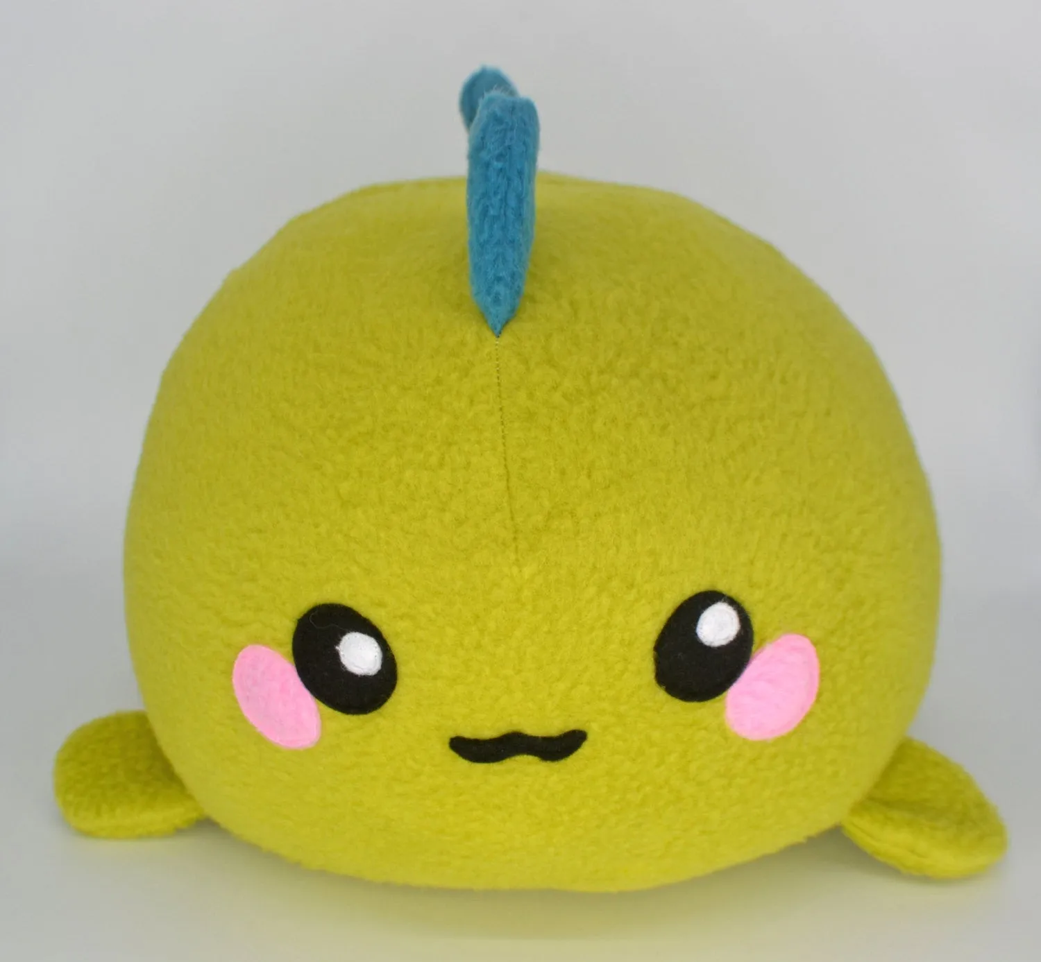 BIG Dinosaur plushie , handmade kawaii stuffed animal monster cute lime green rawr