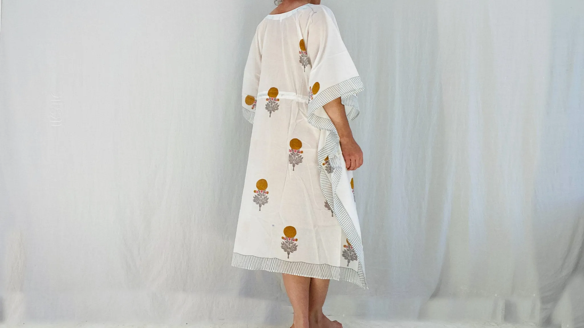 Block Print Kaftan. Caftan