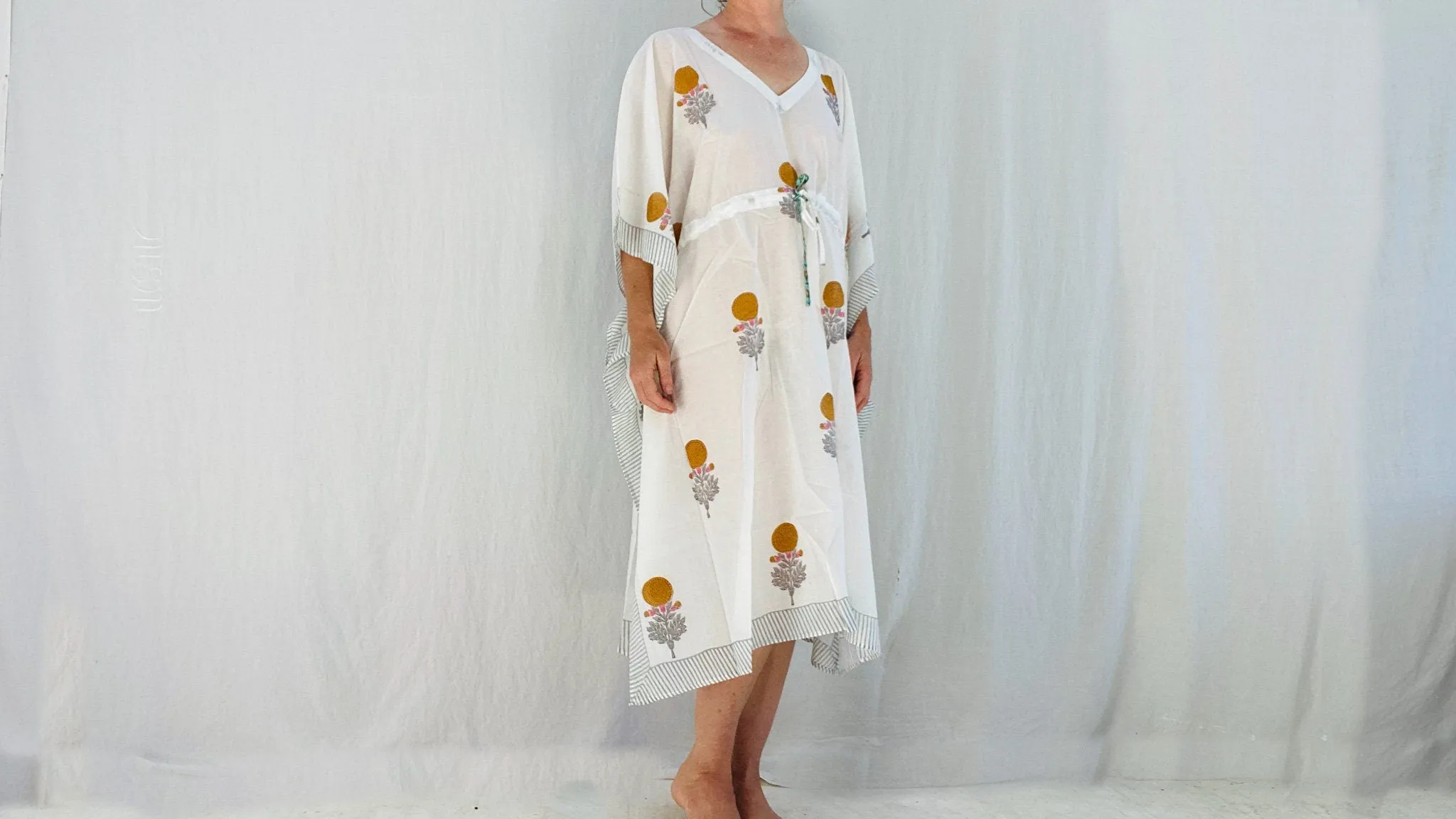 Block Print Kaftan. Caftan