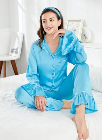 Blue pajamas set with headband