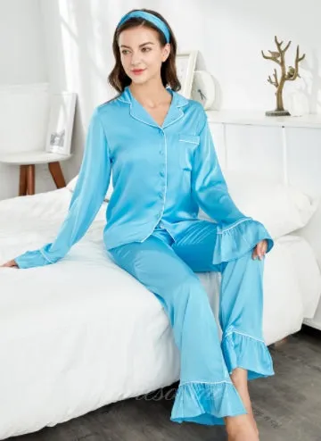 Blue pajamas set with headband