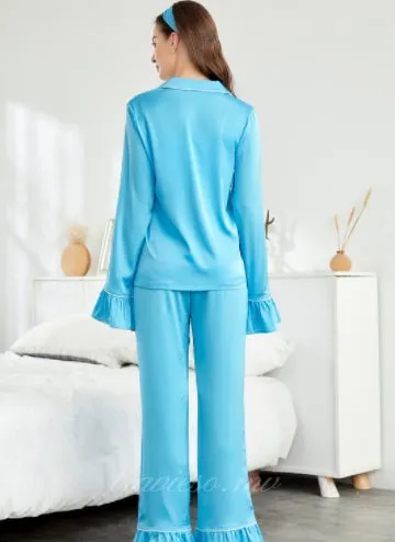 Blue pajamas set with headband