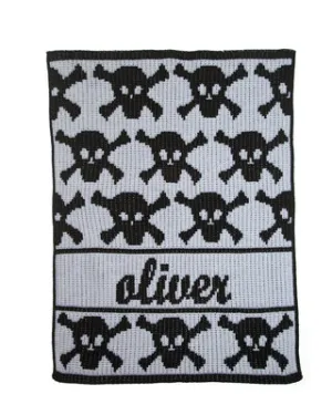 Butterscotch Blankees Lots of Skulls and Crossbones