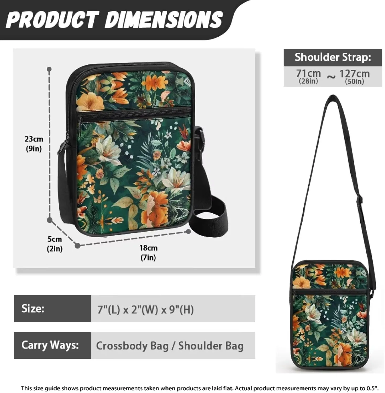 Cossbody Bag Messenger Bag Crossbody Bag Handbag Purse Shoulder Bag with Front Pocket Adjustable