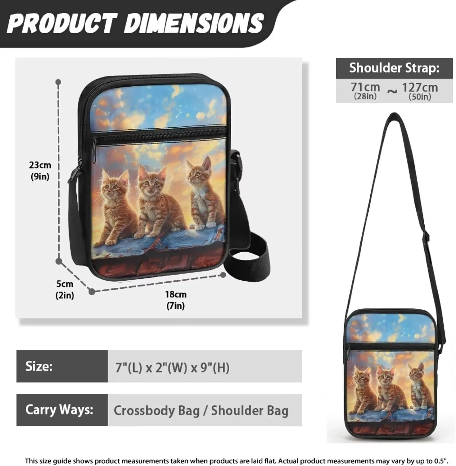 Cossbody Bag Messenger Bag Crossbody Bag Handbag Purse Shoulder Bag with Front Pocket Adjustable