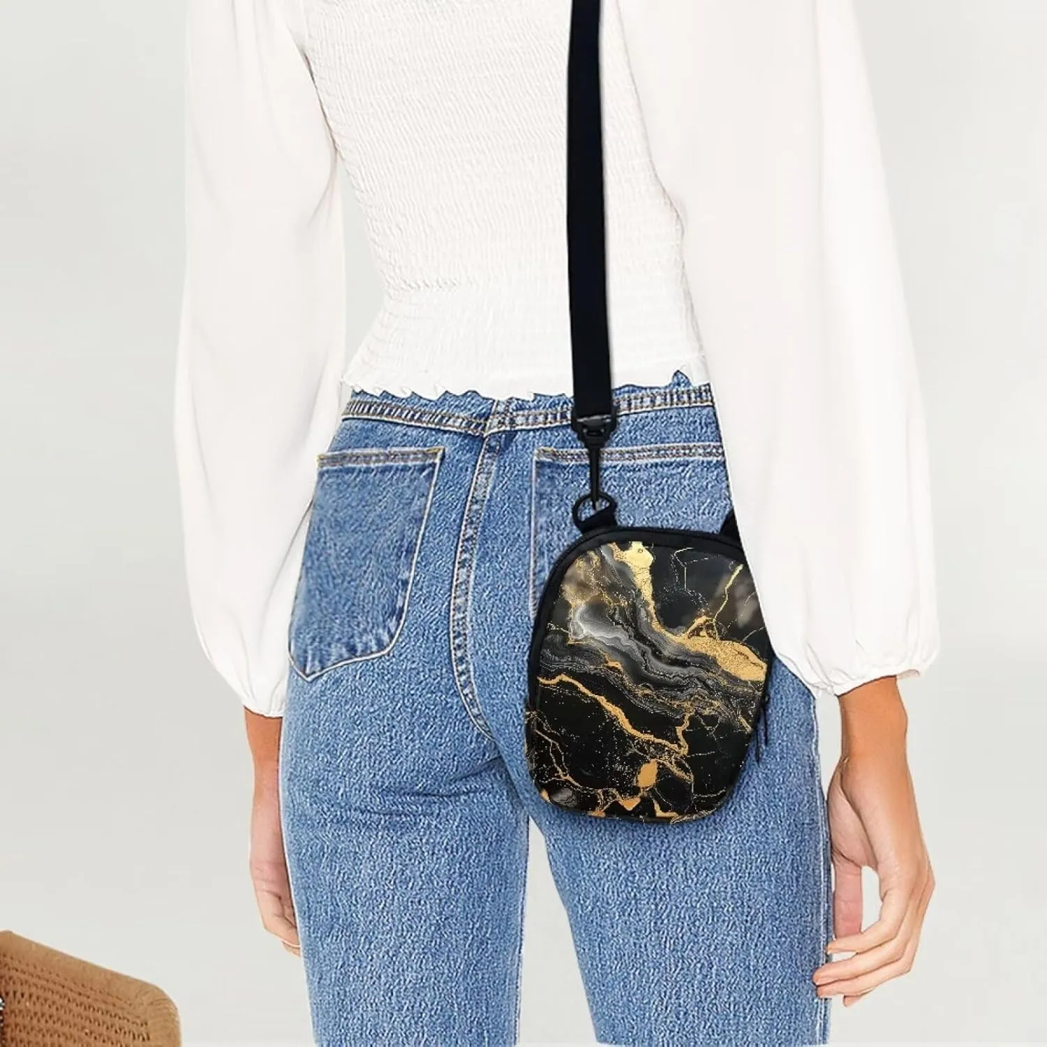 Crossbody Bag for Women and Men, Belt Bag with Adjustable Strap Cell Phone Case with Back Zipper Pocket