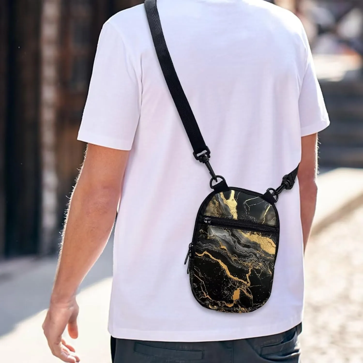 Crossbody Bag for Women and Men, Belt Bag with Adjustable Strap Cell Phone Case with Back Zipper Pocket