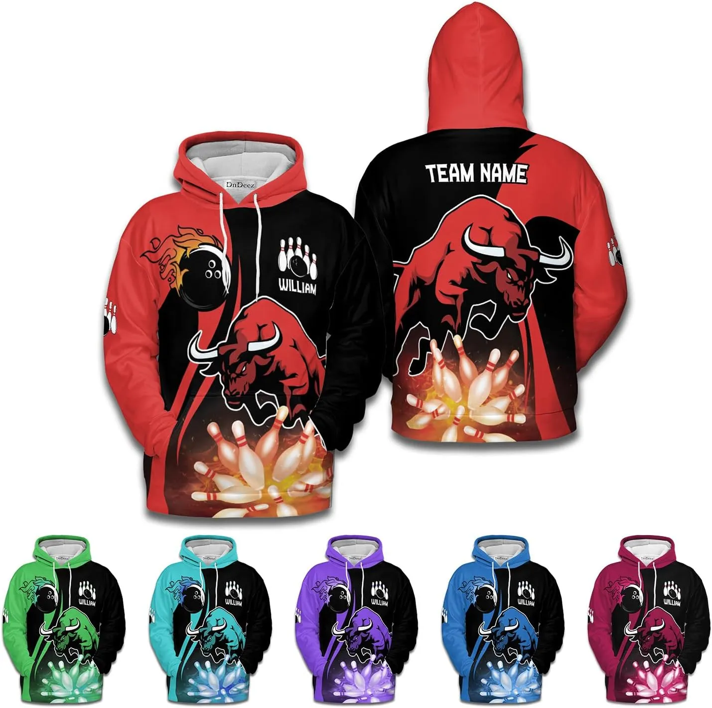 Custom Bowling Shirts for Men, Bowling Jerseys Unisex Polo Animals Wolf Bear Eagle, Sizes S - 5XL