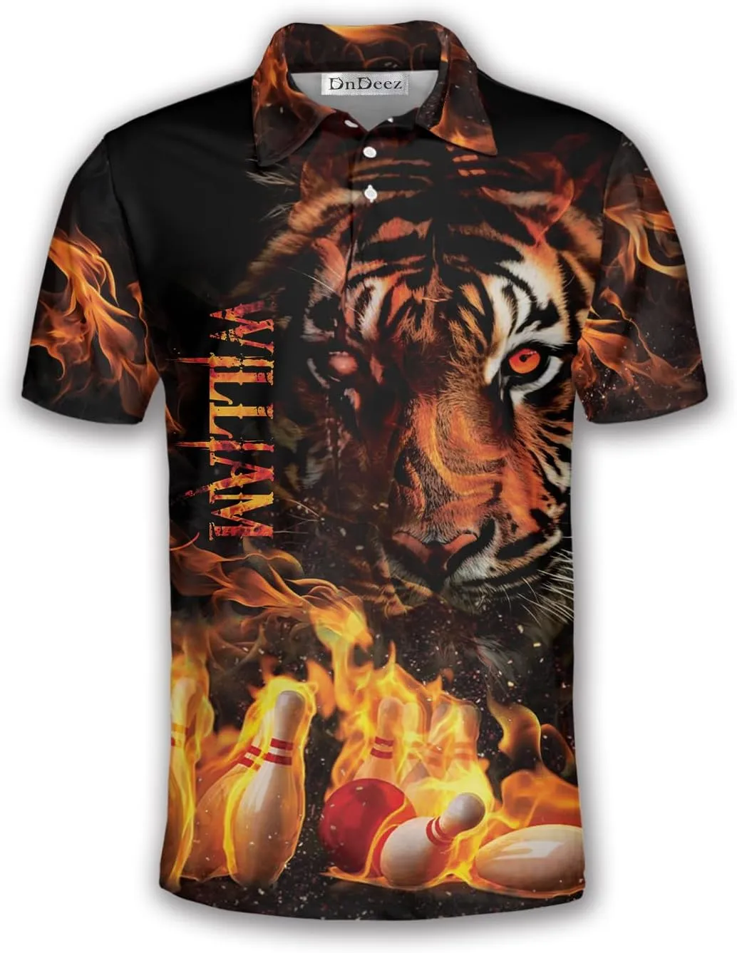 Custom Bowling Shirts for Men, Bowling Jerseys Unisex Polo Animals Wolf Bear Eagle, Sizes S - 5XL