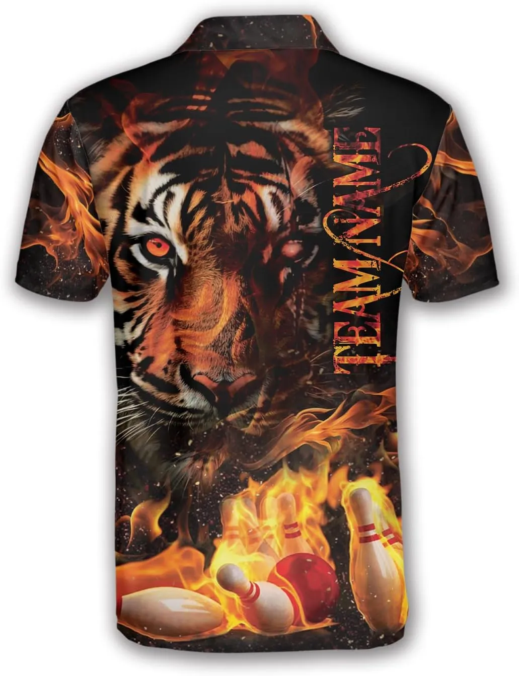 Custom Bowling Shirts for Men, Bowling Jerseys Unisex Polo Animals Wolf Bear Eagle, Sizes S - 5XL