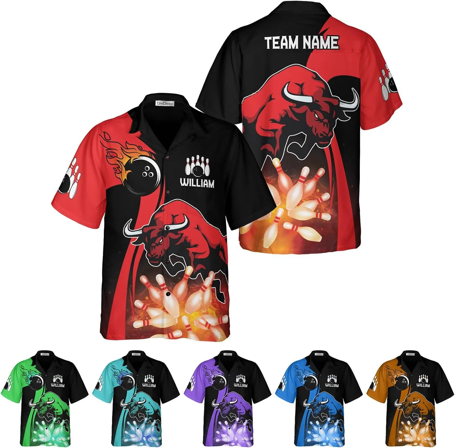 Custom Bowling Shirts for Men, Bowling Jerseys Unisex Polo Animals Wolf Bear Eagle, Sizes S - 5XL