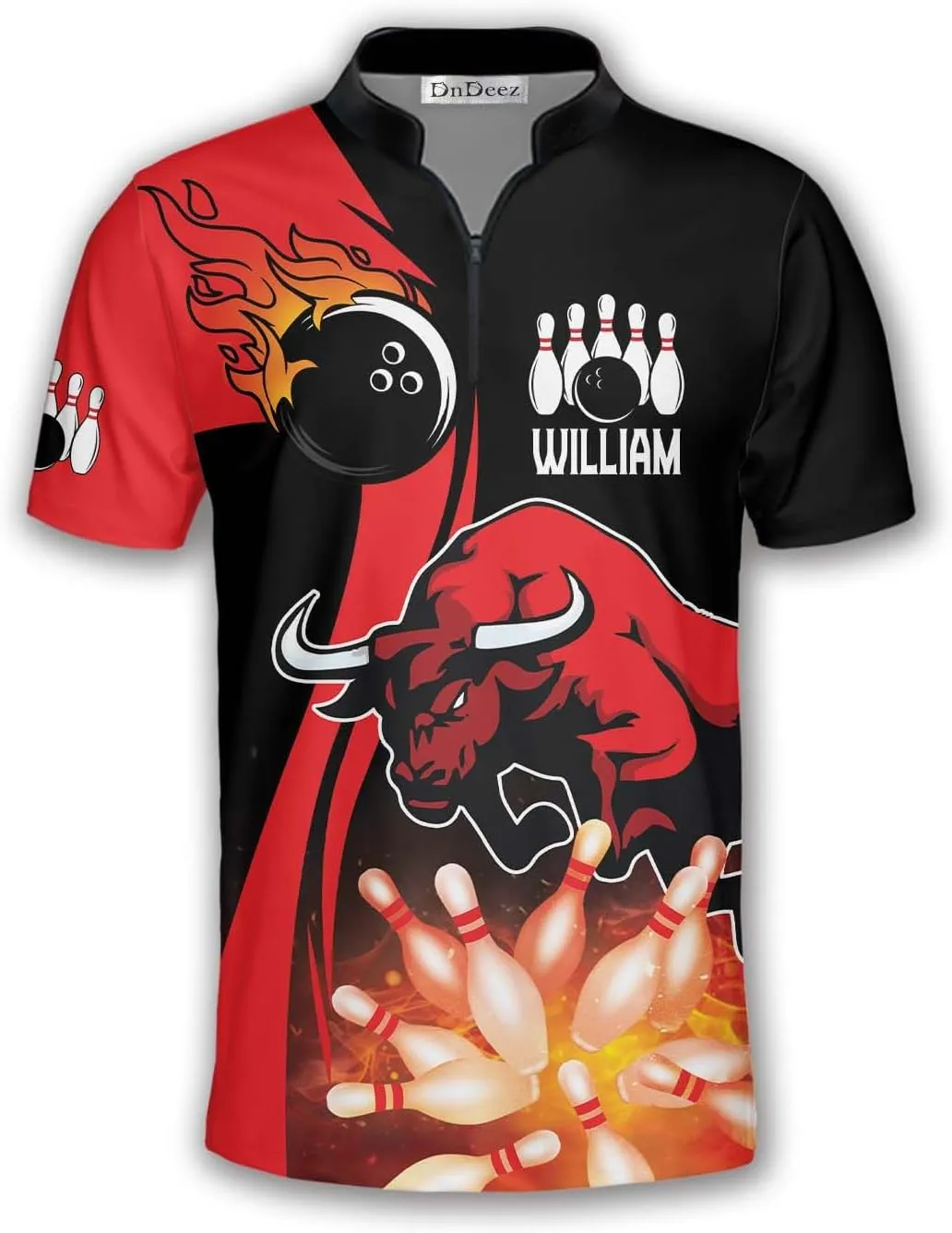 Custom Bowling Shirts for Men, Bowling Jerseys Unisex Polo Animals Wolf Bear Eagle, Sizes S - 5XL
