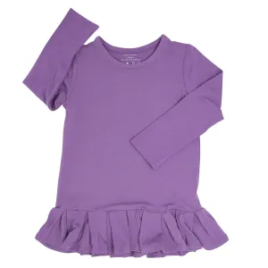 Deep Purple Ruffle Bottom Tee