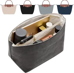 Doxo Purse Organizer Insert Compatible with Longchamp Le Pliage S Handbag and More, Lightweight Waterproof Handbag Organizer Bag Insert Shaper for Small Purse(Black, S)