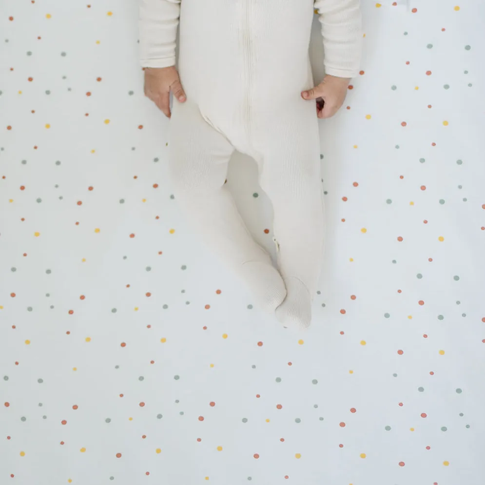 Ecolino® Crib Sheet, 100% Organic Cotton, Dots