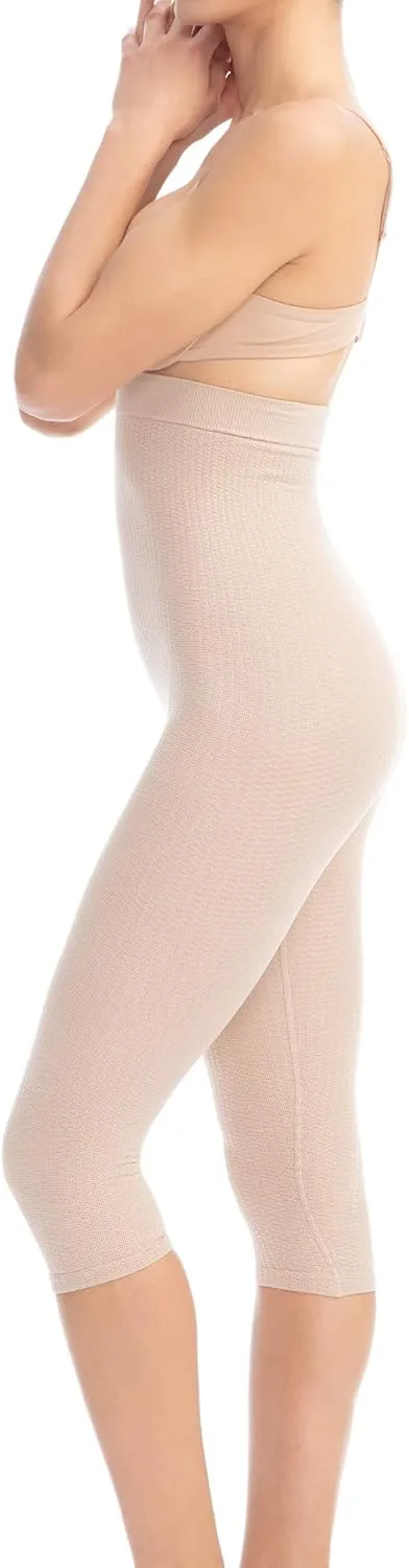 Farmacell Capri Leggings for Women Made in Italy - Anti Cellulite Shapewear - High Waisted - 123