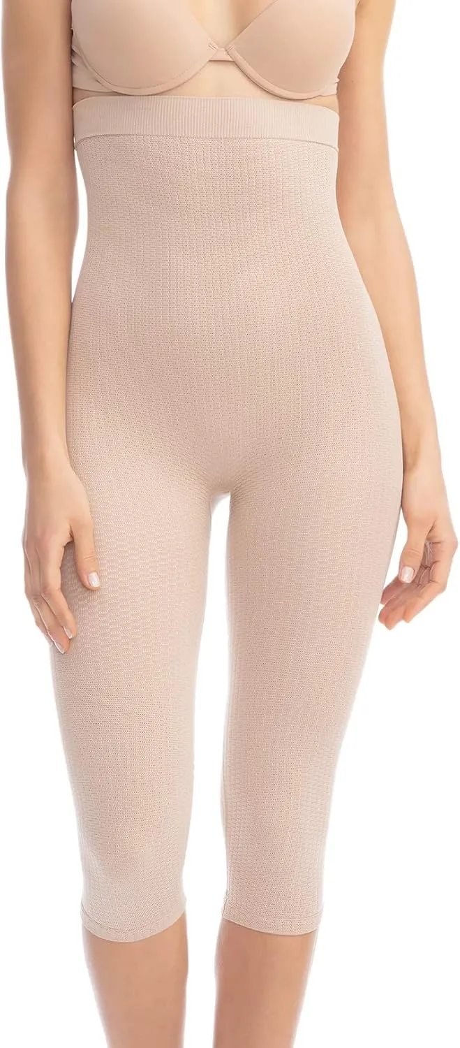 Farmacell Capri Leggings for Women Made in Italy - Anti Cellulite Shapewear - High Waisted - 123