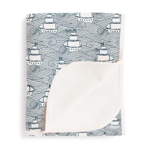 French Terry Blanket, High Seas Navy