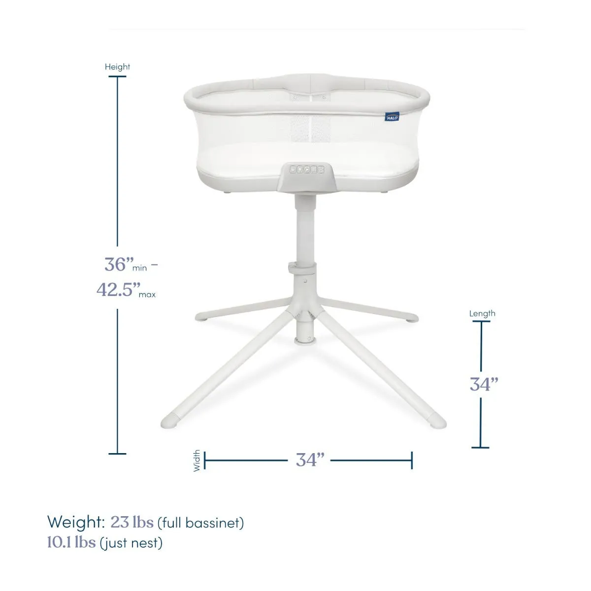 Halo Bassinest Soothing Swivel Sleeper 3.0 - White