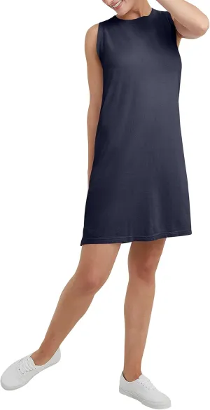 Hanes Women's Originals Tank Dress, 100% Cotton Dress For Women, Garment Dyed