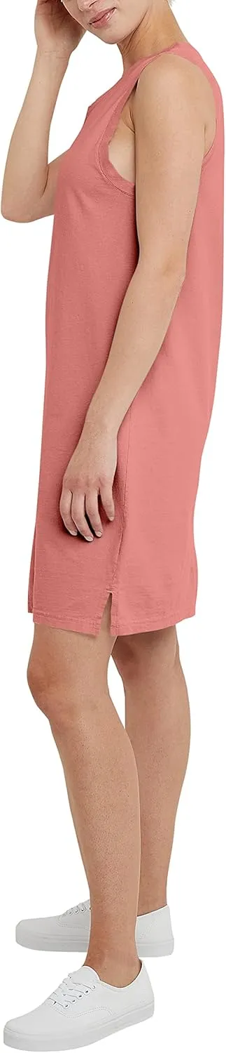 Hanes Women's Originals Tank Dress, 100% Cotton Dress For Women, Garment Dyed
