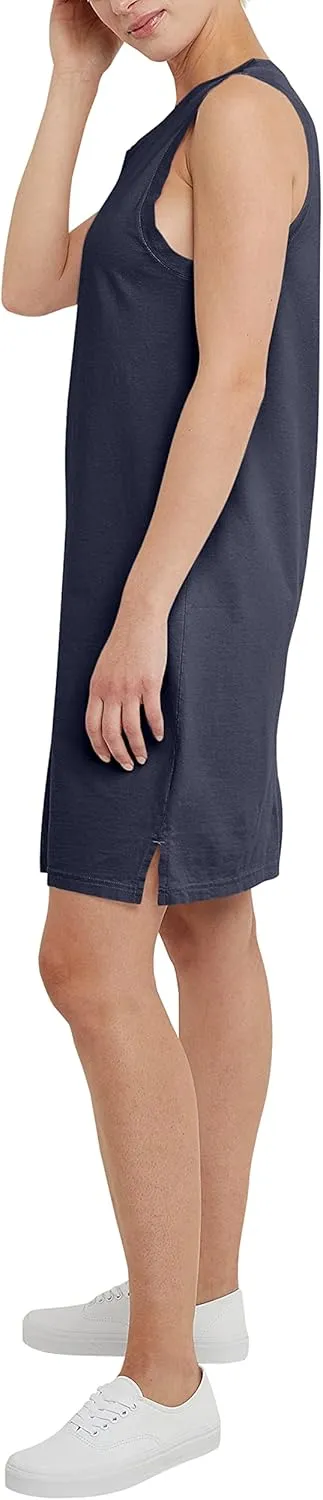 Hanes Women's Originals Tank Dress, 100% Cotton Dress For Women, Garment Dyed