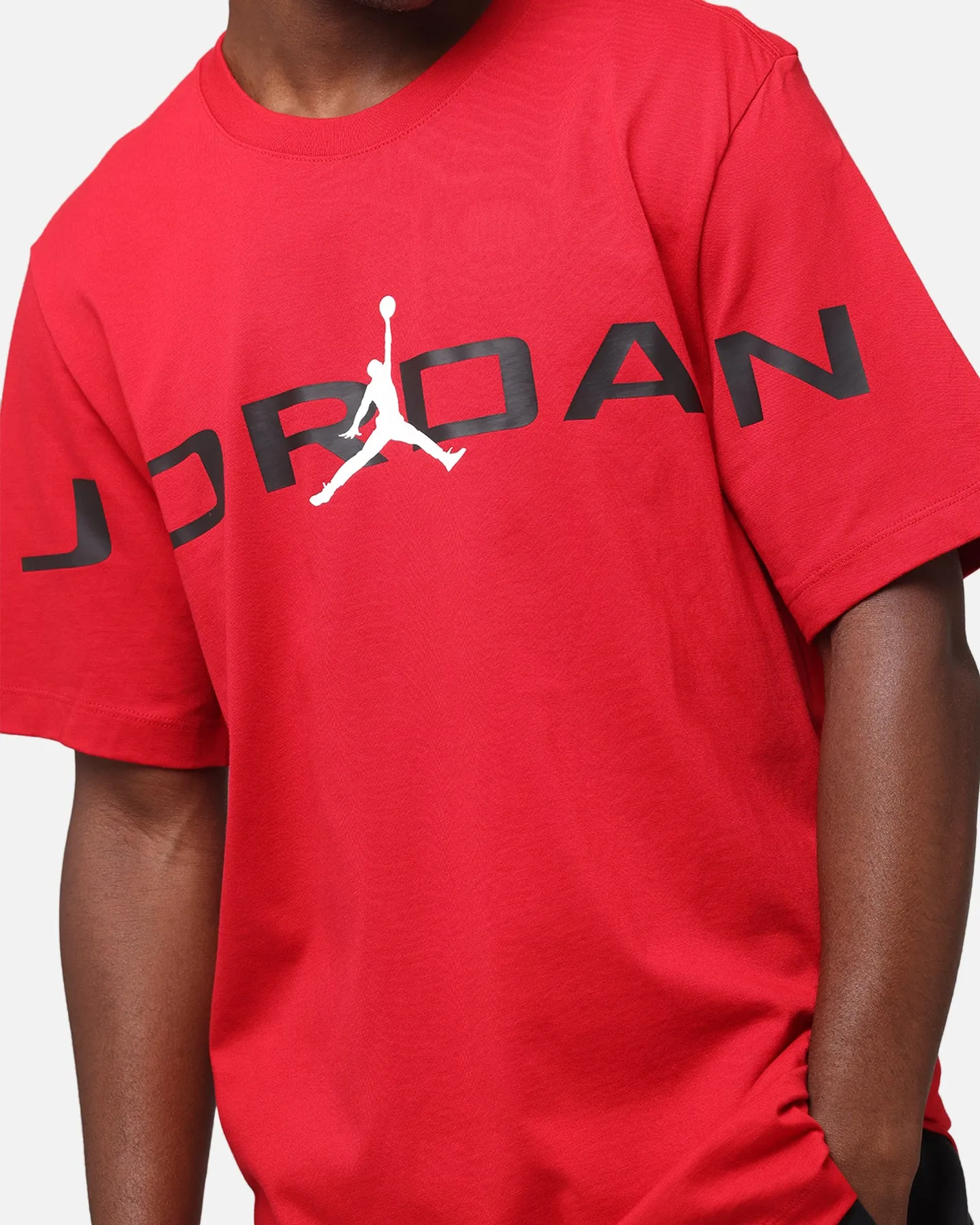 Jordan Air Stretch Crewneck T-Shirt Gym Red/Black/White