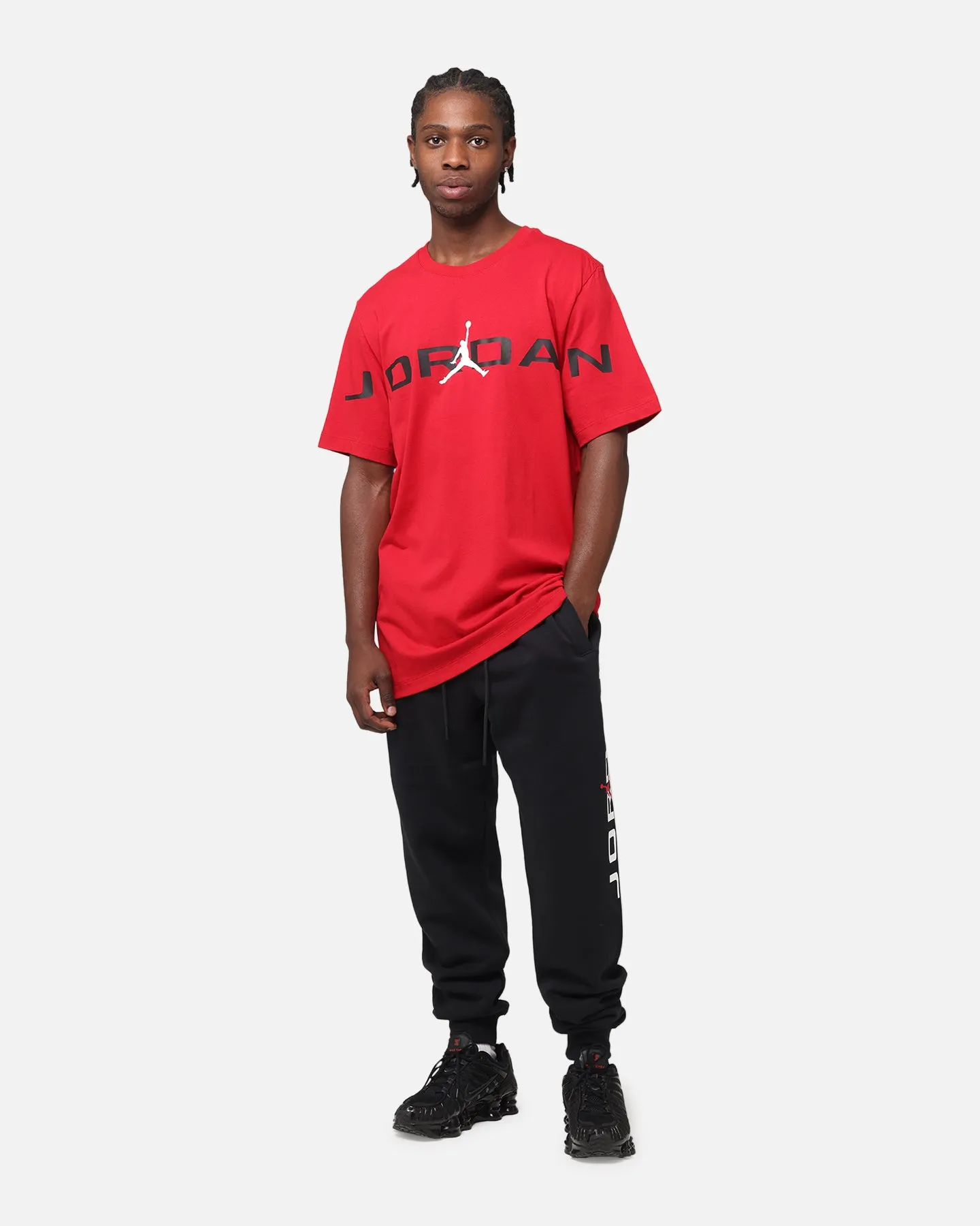 Jordan Air Stretch Crewneck T-Shirt Gym Red/Black/White
