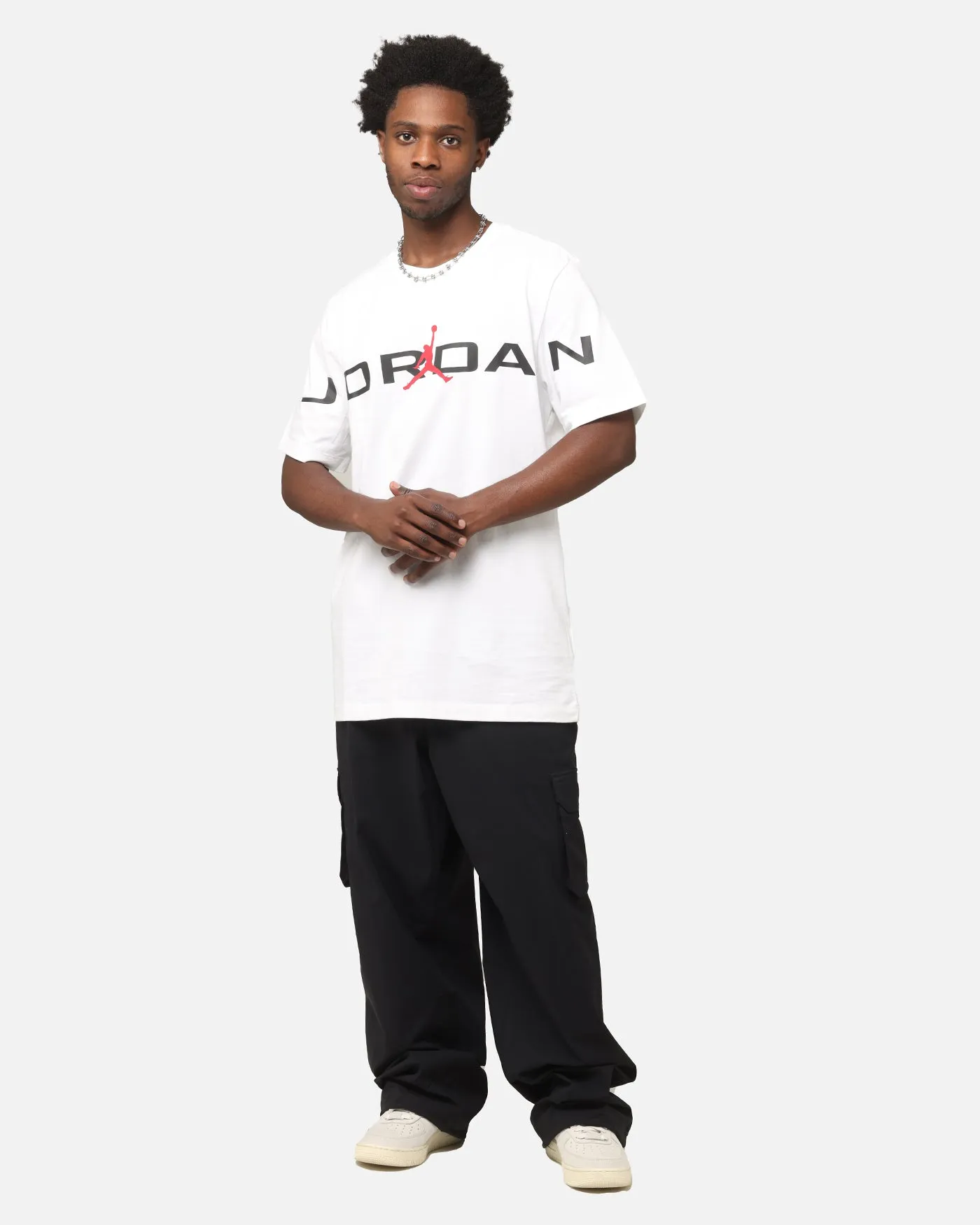 Jordan Air Stretch Crewneck T-Shirt White/Black