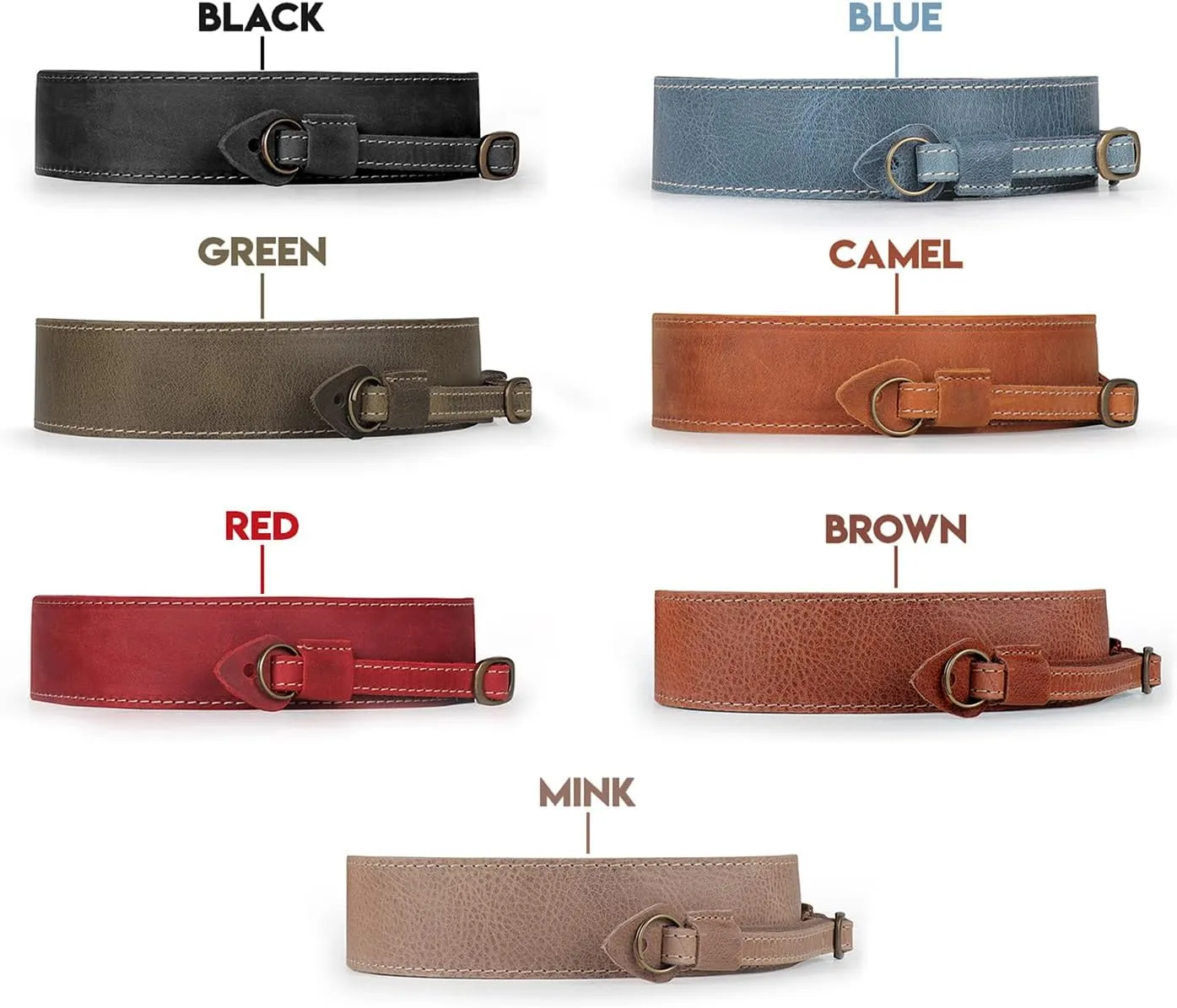 MegaGear SLR, DSLR Sierra Series Genuine Leather Camera Shoulder or Neck Strap, Black