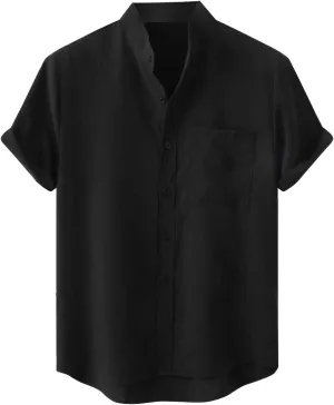 Mens Short Sleeve Button Down Shirts Textured Wrinkle Free Business Casual Work Dress Shirt Summer Tshirt Outfits Clothes