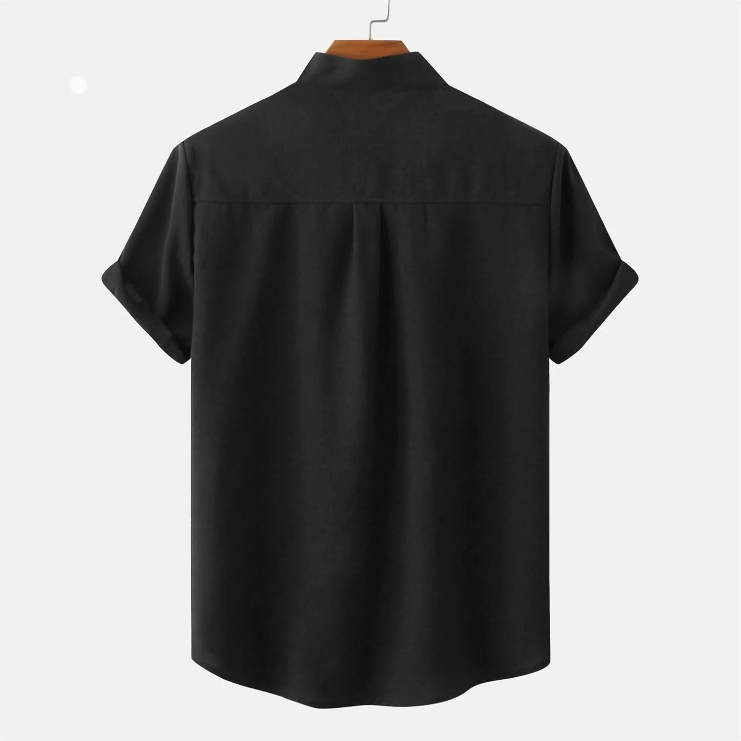 Mens Short Sleeve Button Down Shirts Textured Wrinkle Free Business Casual Work Dress Shirt Summer Tshirt Outfits Clothes