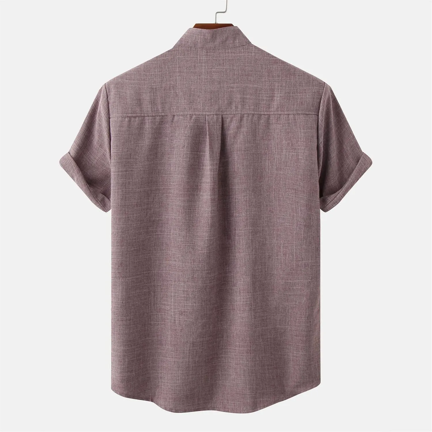 Mens Short Sleeve Button Down Shirts Textured Wrinkle Free Business Casual Work Dress Shirt Summer Tshirt Outfits Clothes