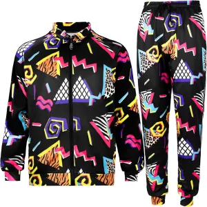 Mepase Retro 80s 90s Outfit for Men Side Taping Sportswear Urbanwear Streetwear Casual Long Sleeve 90s Tracksuit for Jogger