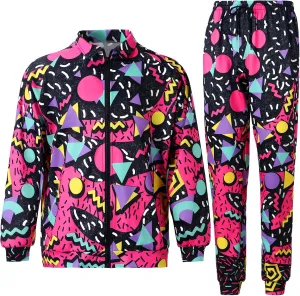 Mepase Retro 80s 90s Outfit for Men Side Taping Sportswear Urbanwear Streetwear Casual Long Sleeve 90s Tracksuit for Jogger