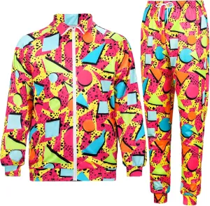 Mepase Retro 80s 90s Outfit for Men Side Taping Sportswear Urbanwear Streetwear Casual Long Sleeve 90s Tracksuit for Jogger