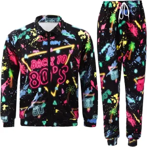 Mepase Retro 80s 90s Outfit for Men Side Taping Sportswear Urbanwear Streetwear Casual Long Sleeve 90s Tracksuit for Jogger