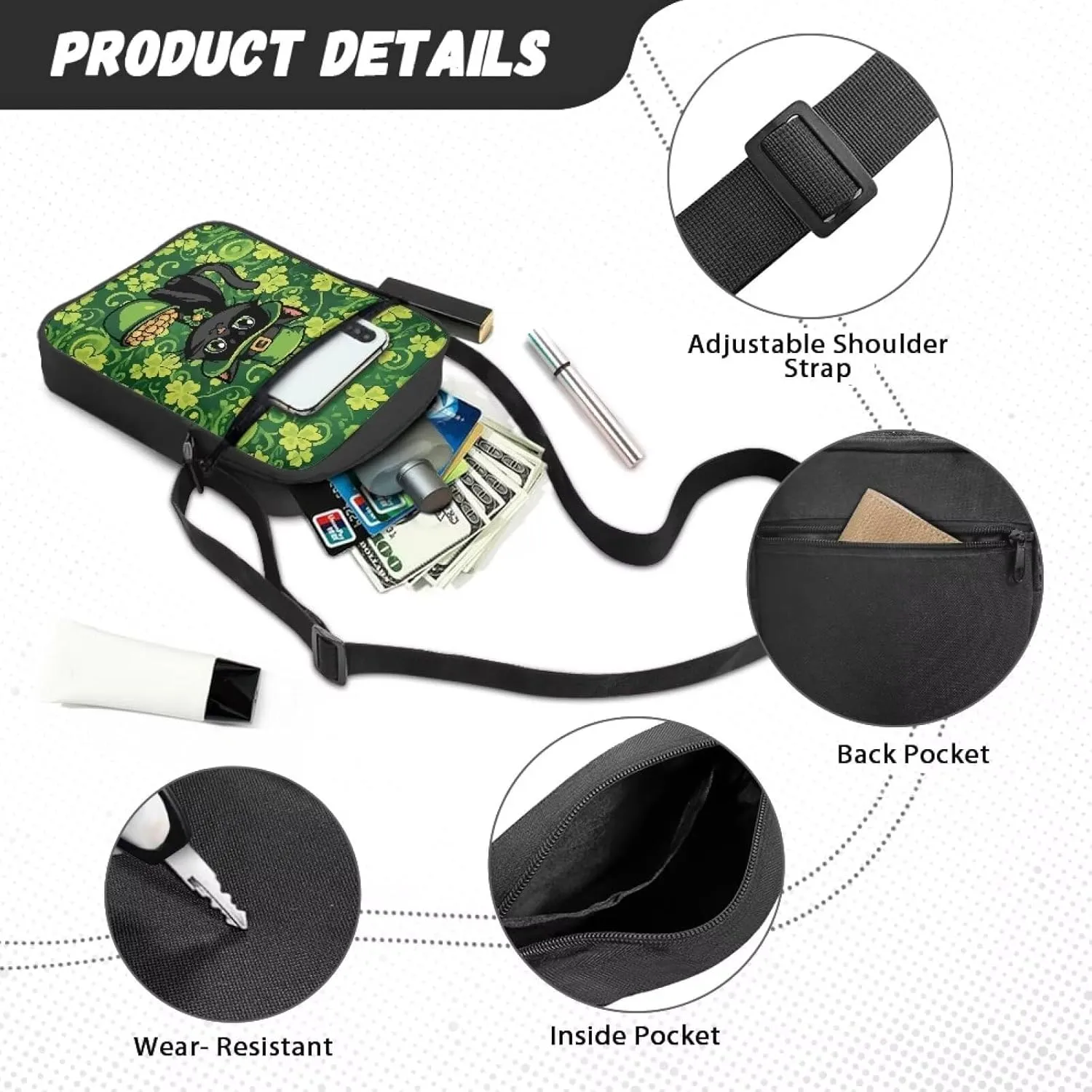 Messenger Bag for Women Crossbody Bag for Kids Satchel Bag Cell Phone Bag Purse
