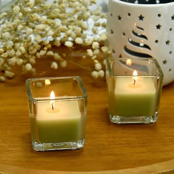 Modern Square Candles Votive Centerpiece Tabletop Tealight Holder for Home Living Room Decor Best Gifting Item