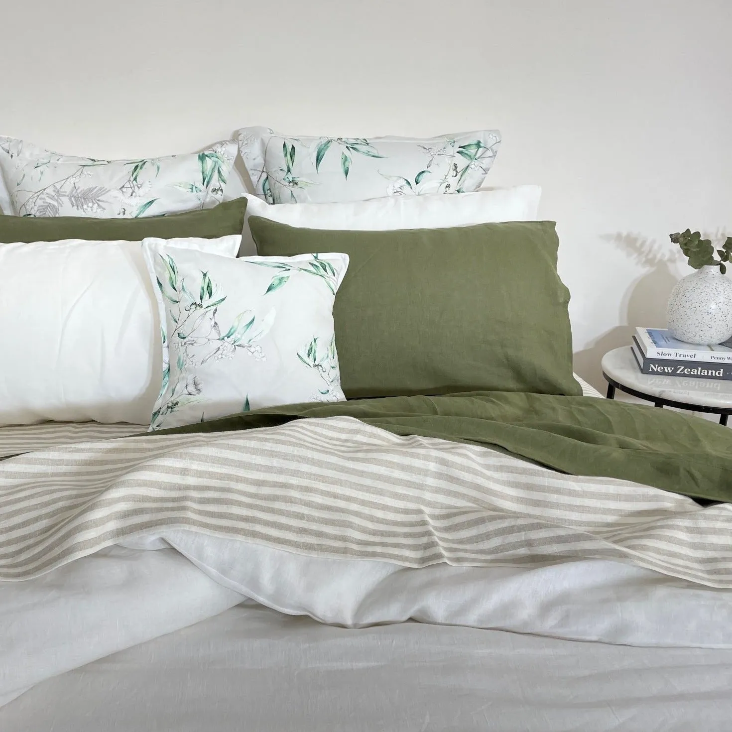 Moss Linen Sheets Set