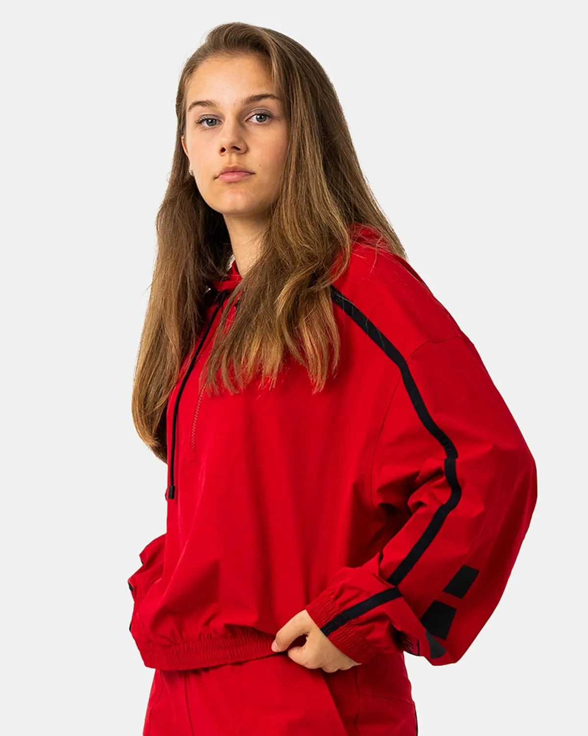 MTV Women's Hoodie, Hooded Sweatshirt Oversized Half Zip Crop Top Pullover for Gym Casual Wear