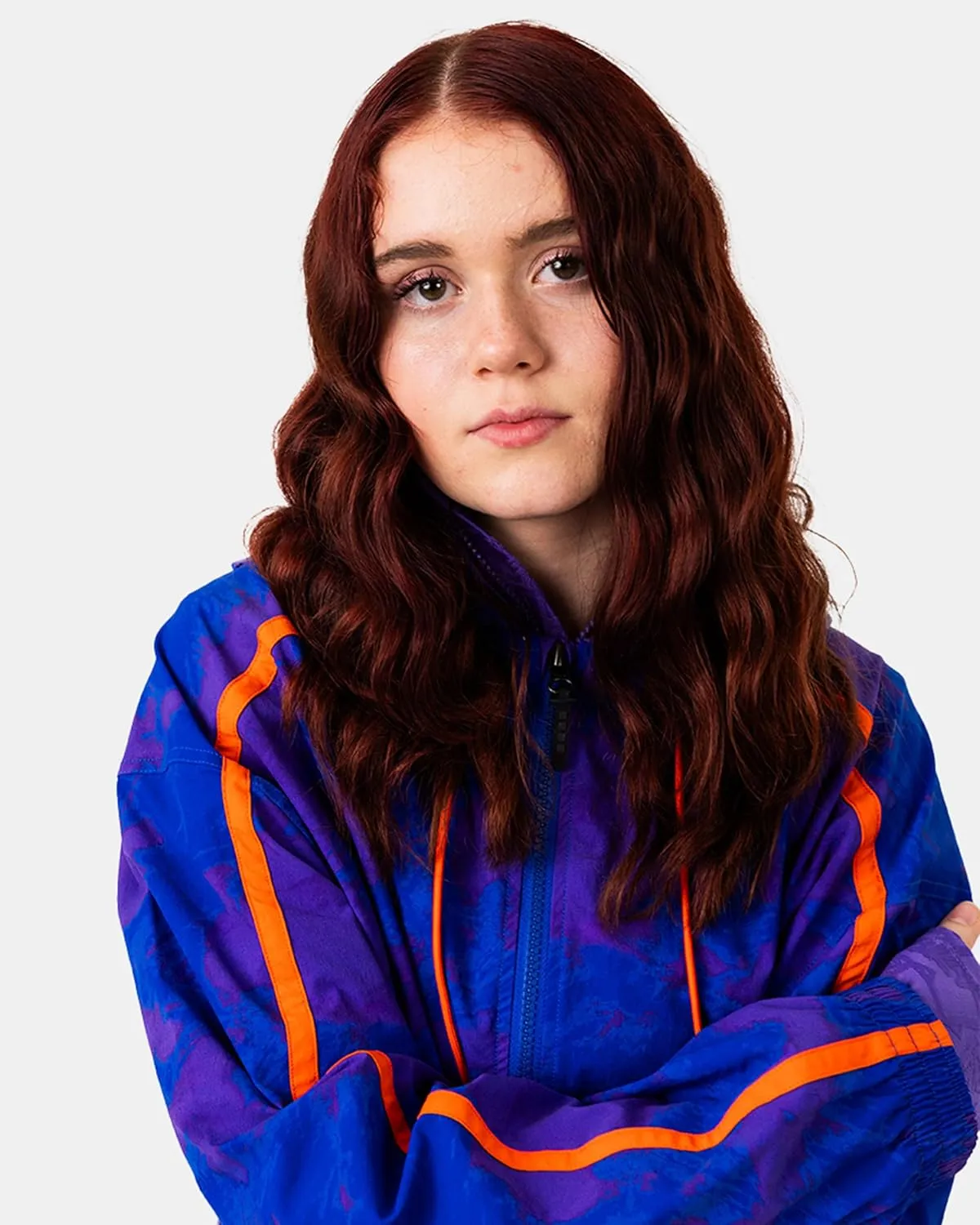 MTV Women's Hoodie, Hooded Sweatshirt Oversized Half Zip Crop Top Pullover for Gym Casual Wear