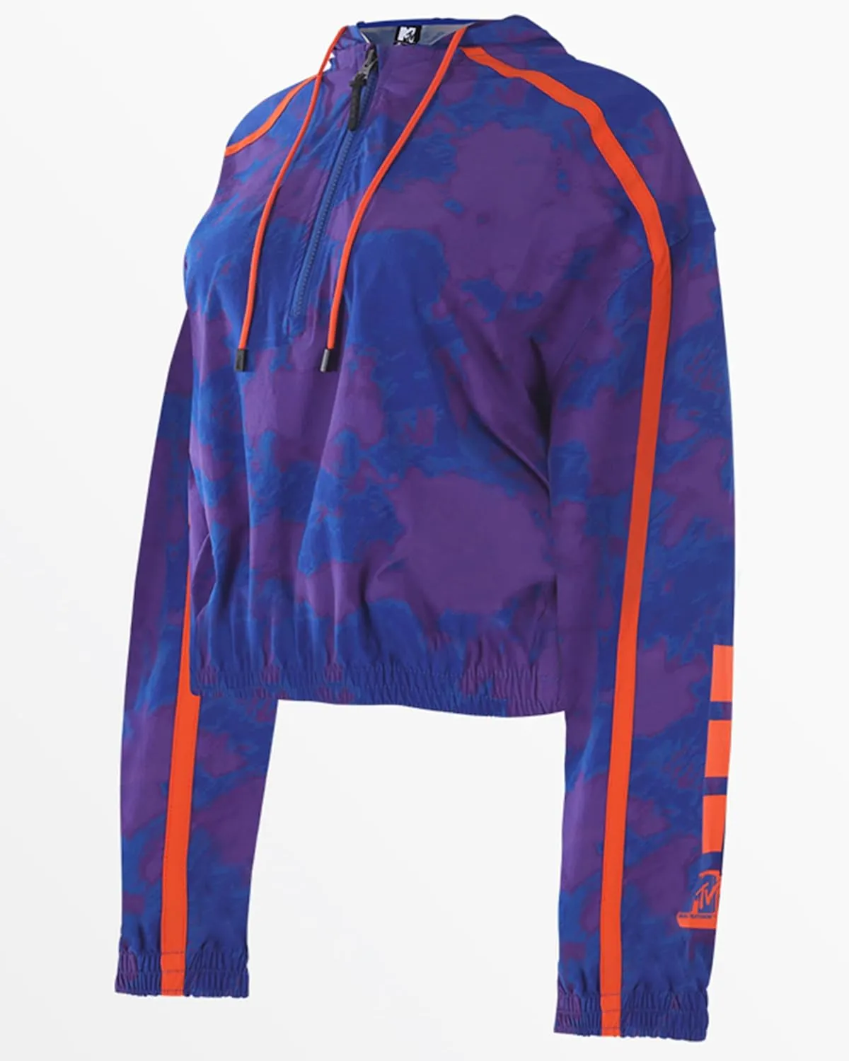 MTV Women's Hoodie, Hooded Sweatshirt Oversized Half Zip Crop Top Pullover for Gym Casual Wear