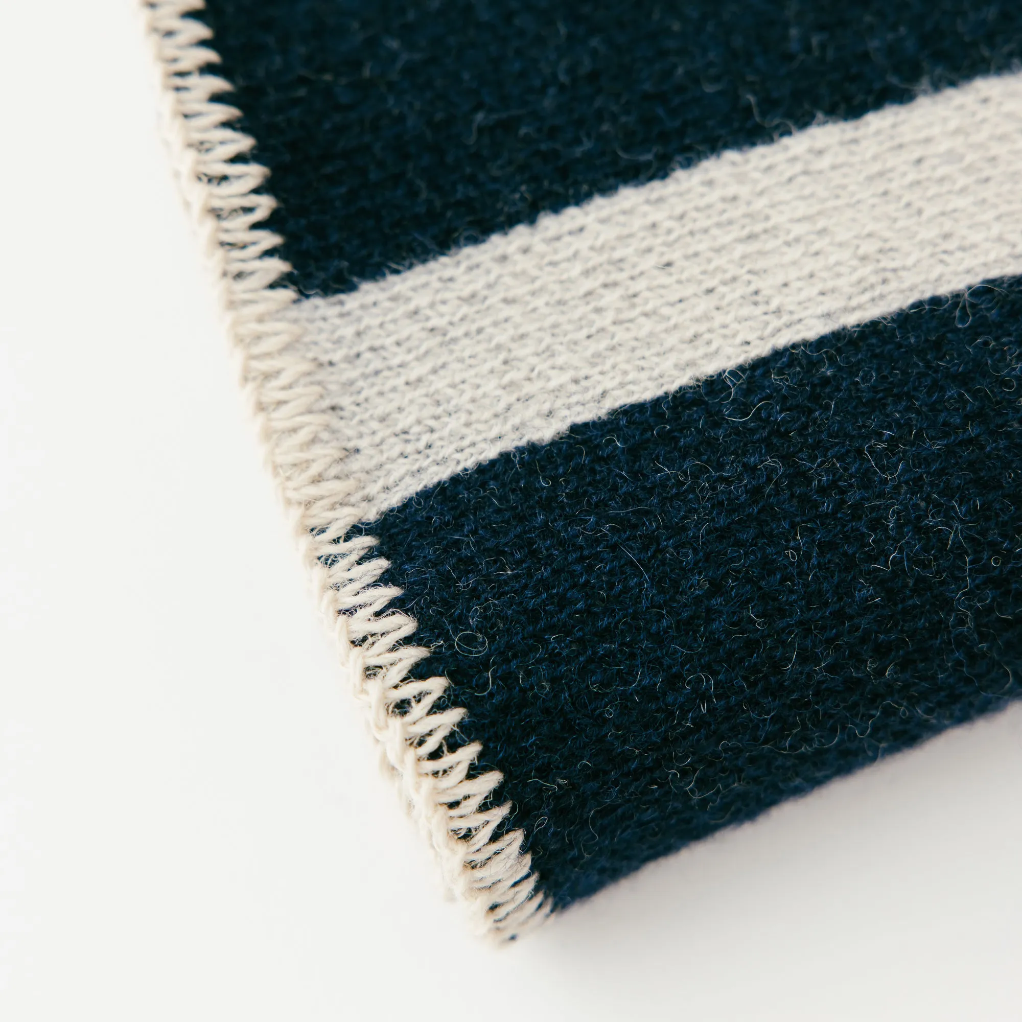 Navy Blue Wool Baby Blanket