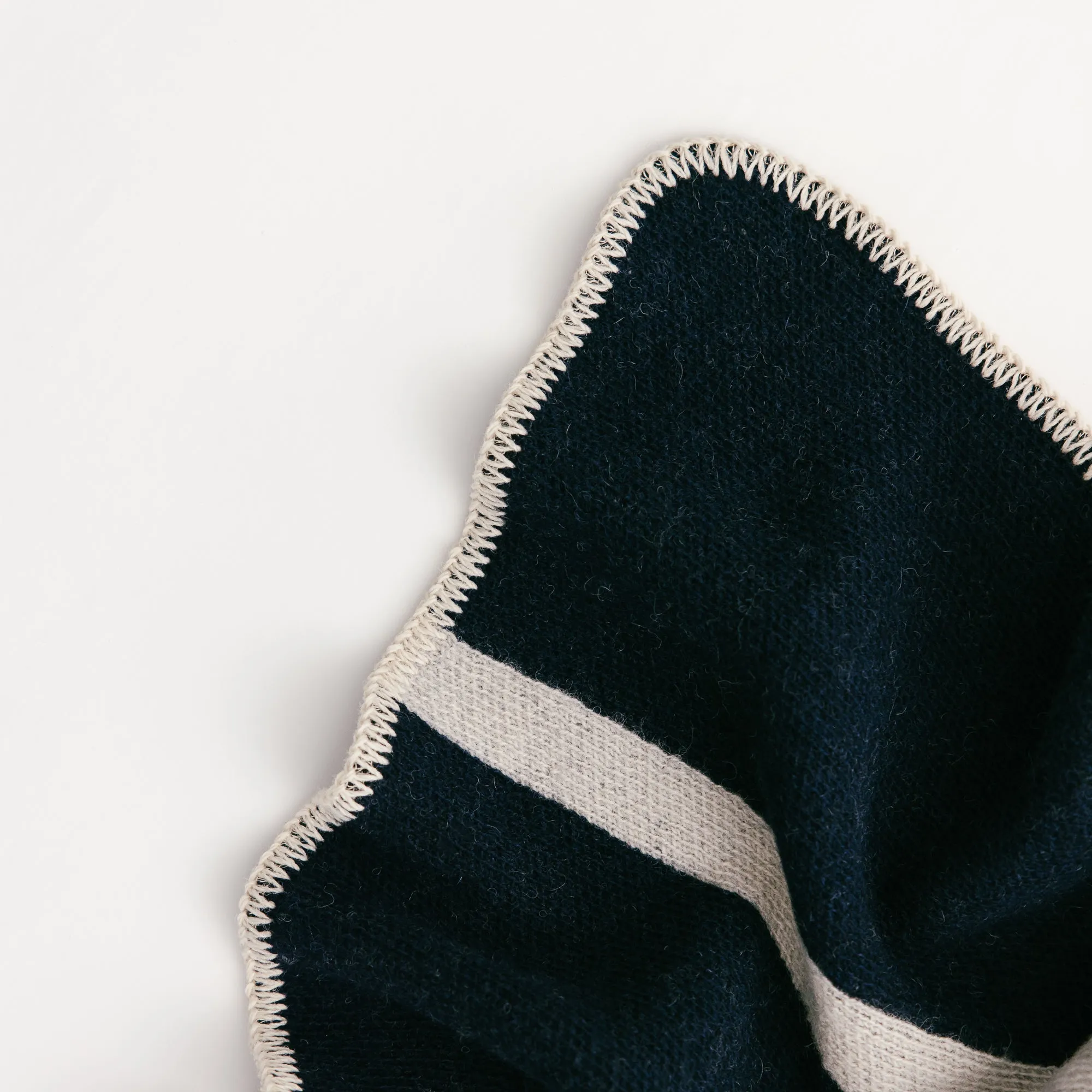 Navy Blue Wool Baby Blanket