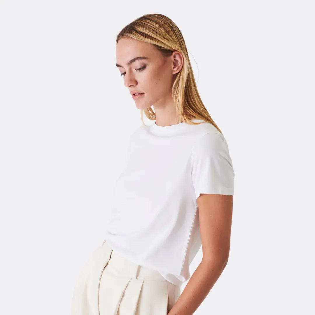 Pima Cotton Stretch Slim T-Shirt (White)