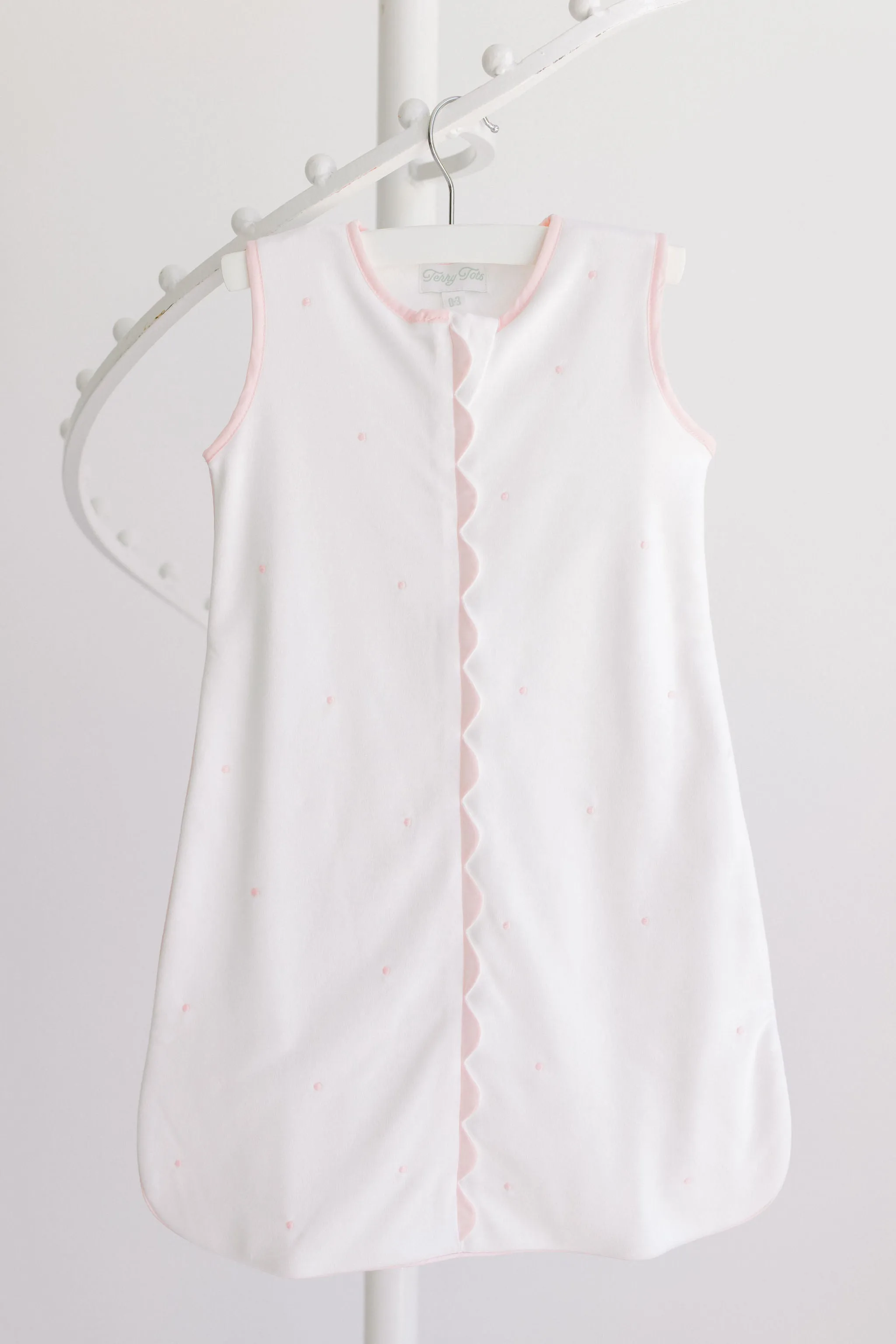 Pink Embroidered Dots Sleep Sack