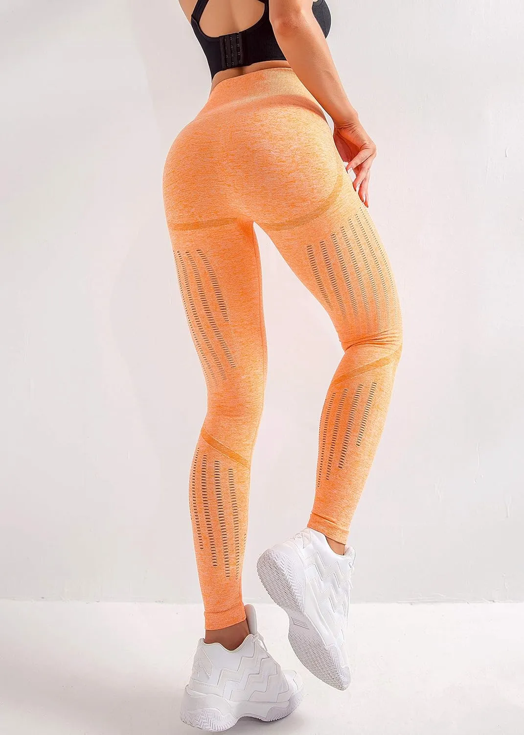 Redqenting High Waisted Seamless Leggings for Women Tummy Control, Squat Proof Workout Yoga Pants